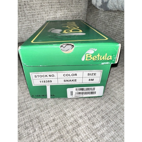 Birkenstock Betula Brown Snakeskin Print Sandals Slingback Buckle 8‎ 39 NIB - Picture 7 of 7